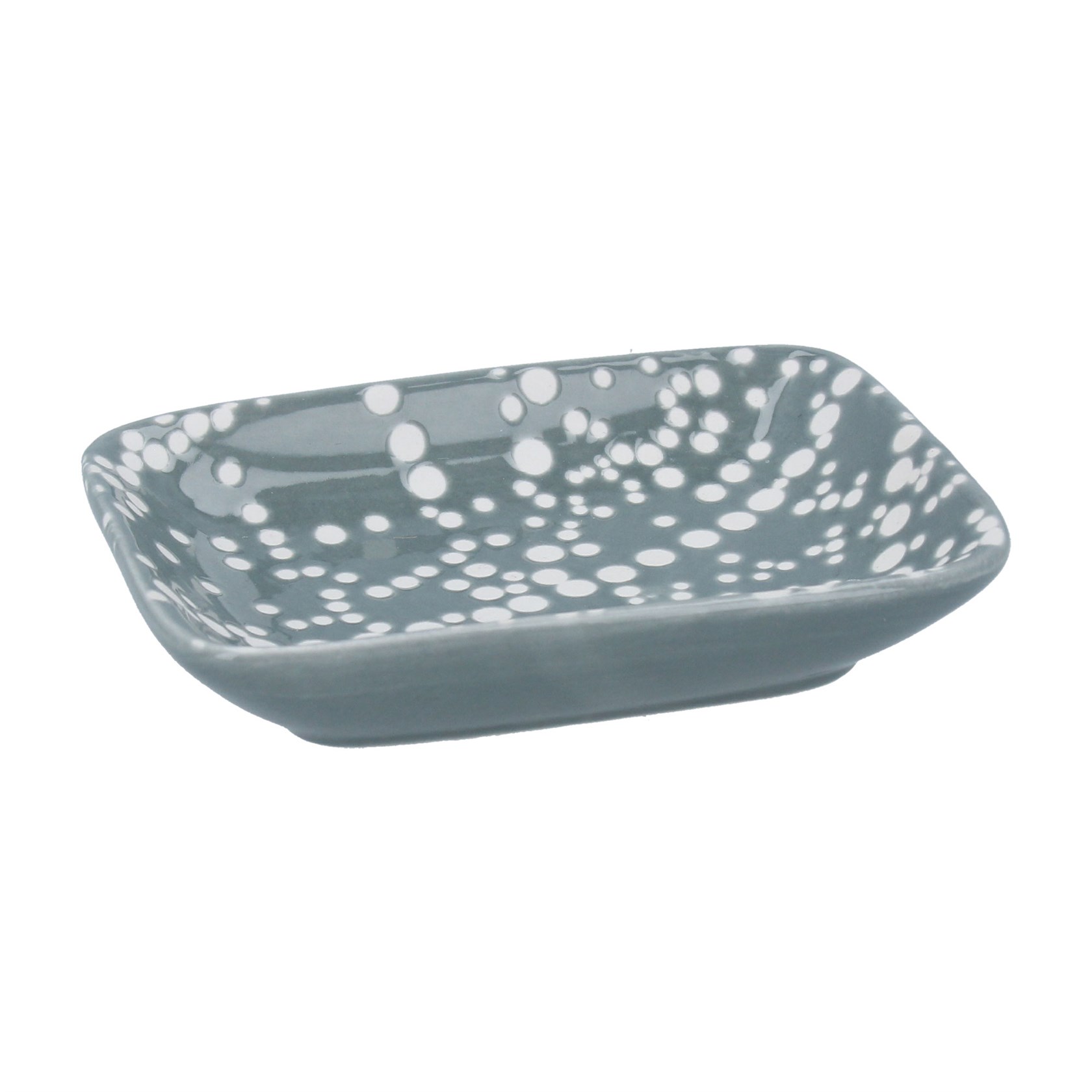 Gisela Graham Grey Ombre Ceramic Fan Trinket Dish Gift New 