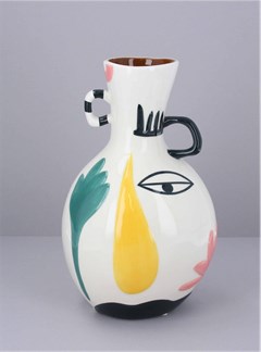 Gisela Graham GISELA GRAHAM Large White Ceramic Scalloped Edge Vintage Style Pitcher Jug Vase 