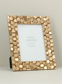 Gisela Graham My Room Sheriff Star Style Photo Frame Gold Painted Wooden Frame To Hold Photo 