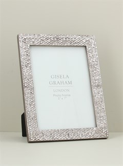 Gisela Graham Small picture frame 8 x 8  cms 'Best Dad Ever' embroidered fabric surround 