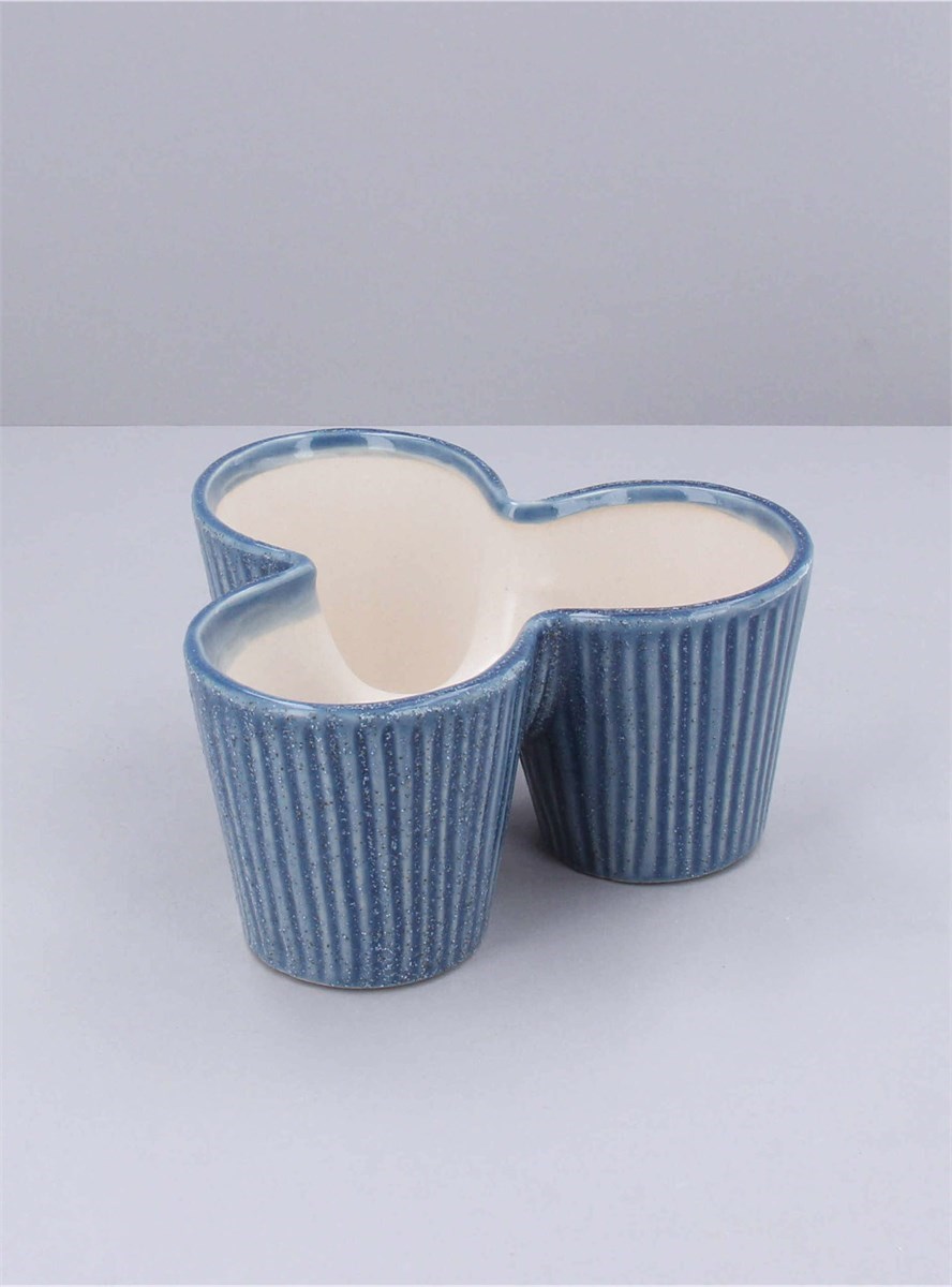 Ceramic Pot Cover 17cm - Blue Trio