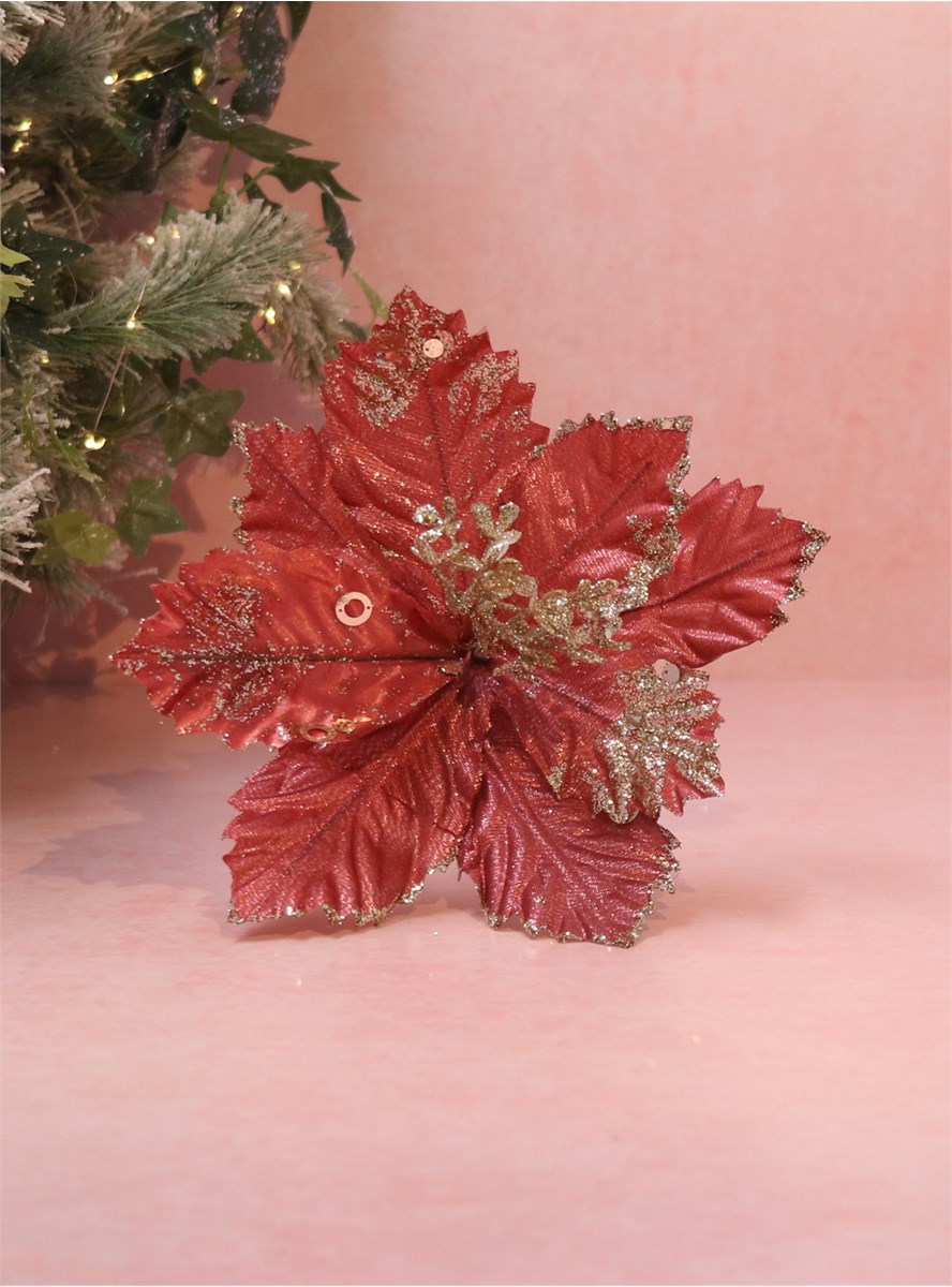 Gisela Graham 10cm Gisela Graham Red Glitter Acorns PickChristmas Wreaths & Faux Floristry 